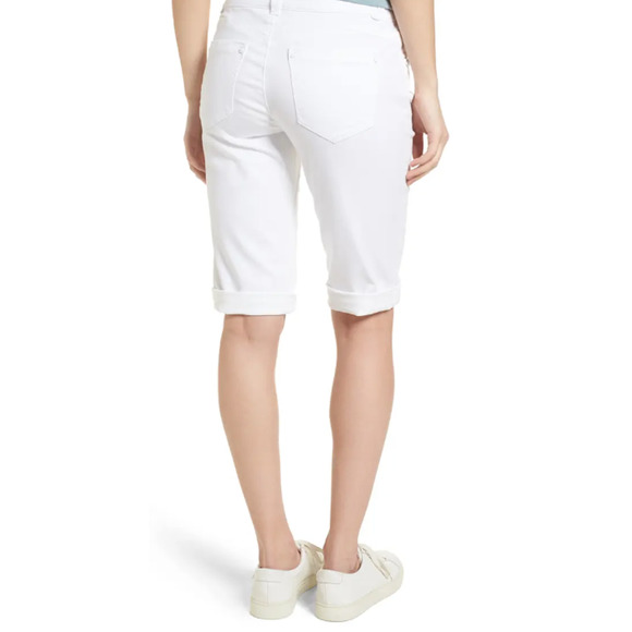 Ab-Solution Solid White Stretch Denim Bermuda Shorts size 4P NWT - Picture 2 of 2